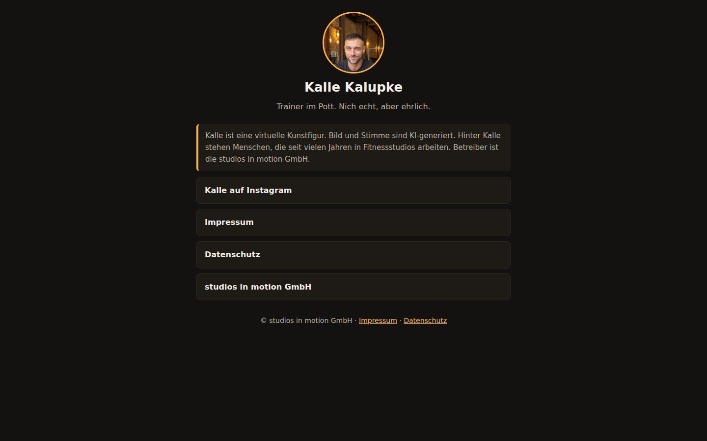 Linktree und Impressum