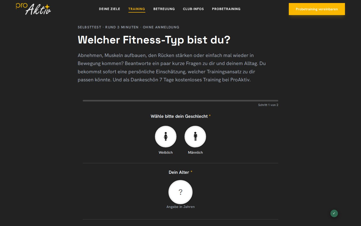 Fitness-Typ-Check